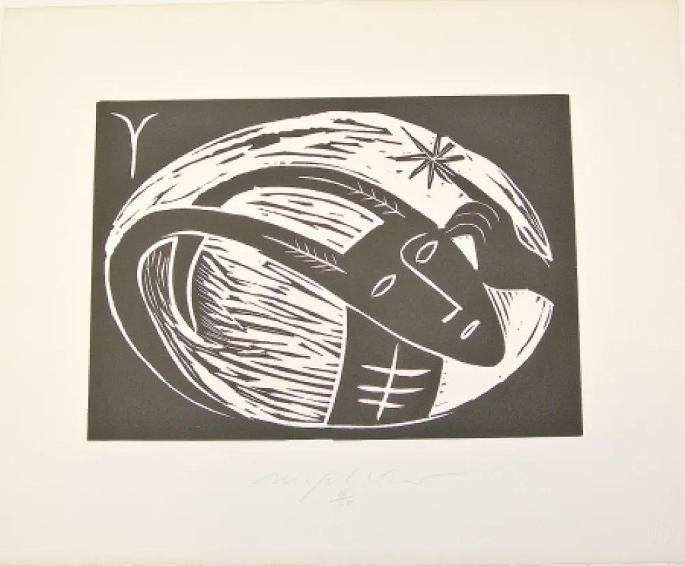 Linocut Paladino - Ariete 