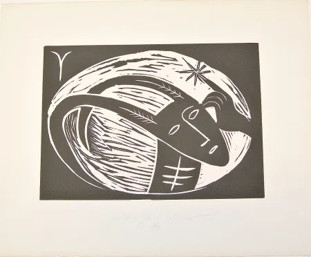 Linocut Paladino - Ariete 