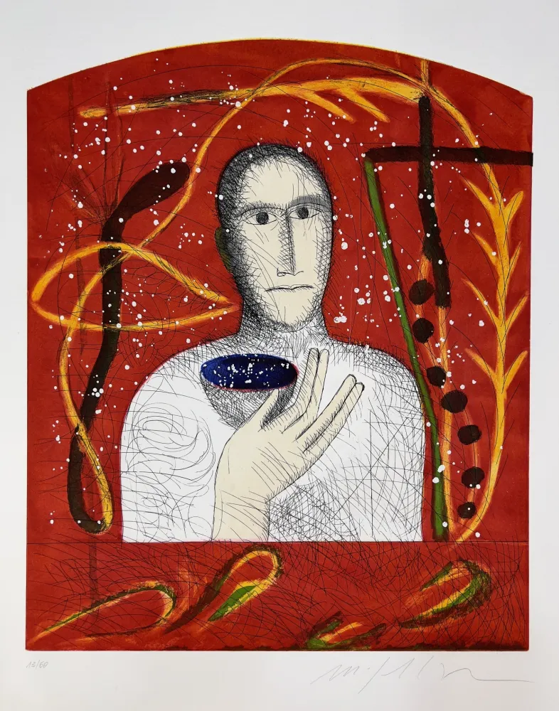 Etching And Aquatint Paladino - Astronomico 