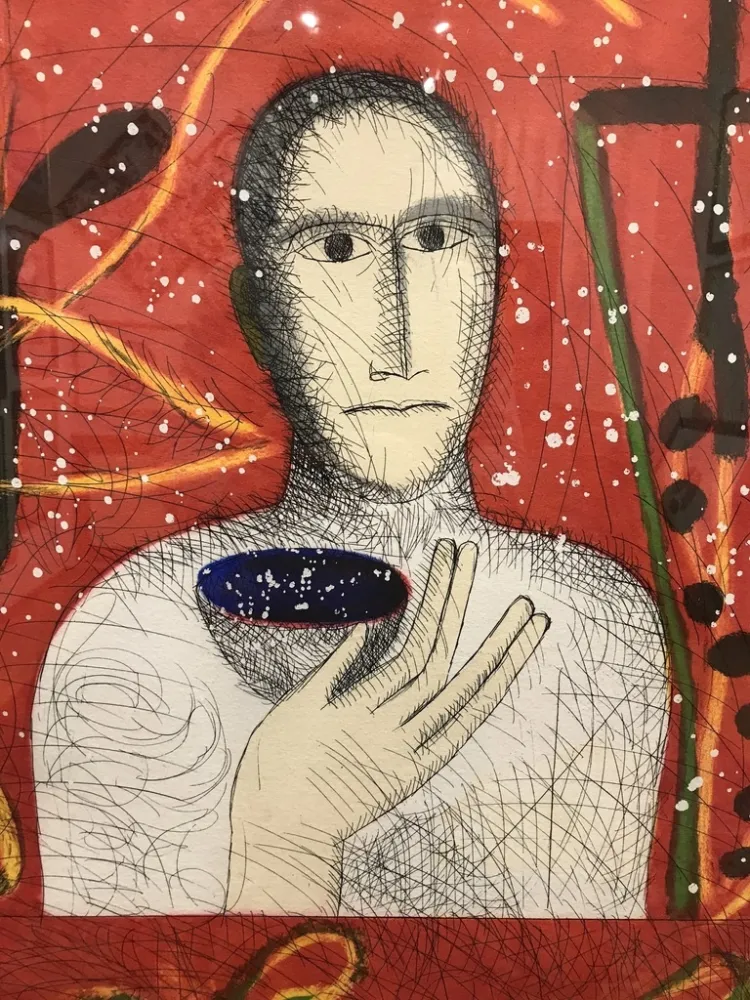 Etching And Aquatint Paladino - Botanico