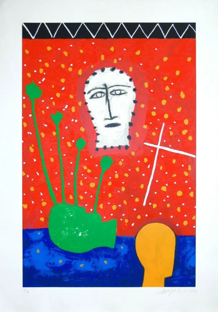 Screenprint Paladino - Composizione