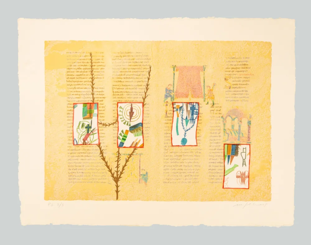 Etching Paladino - De universo 5 (Rabanus Maurus)