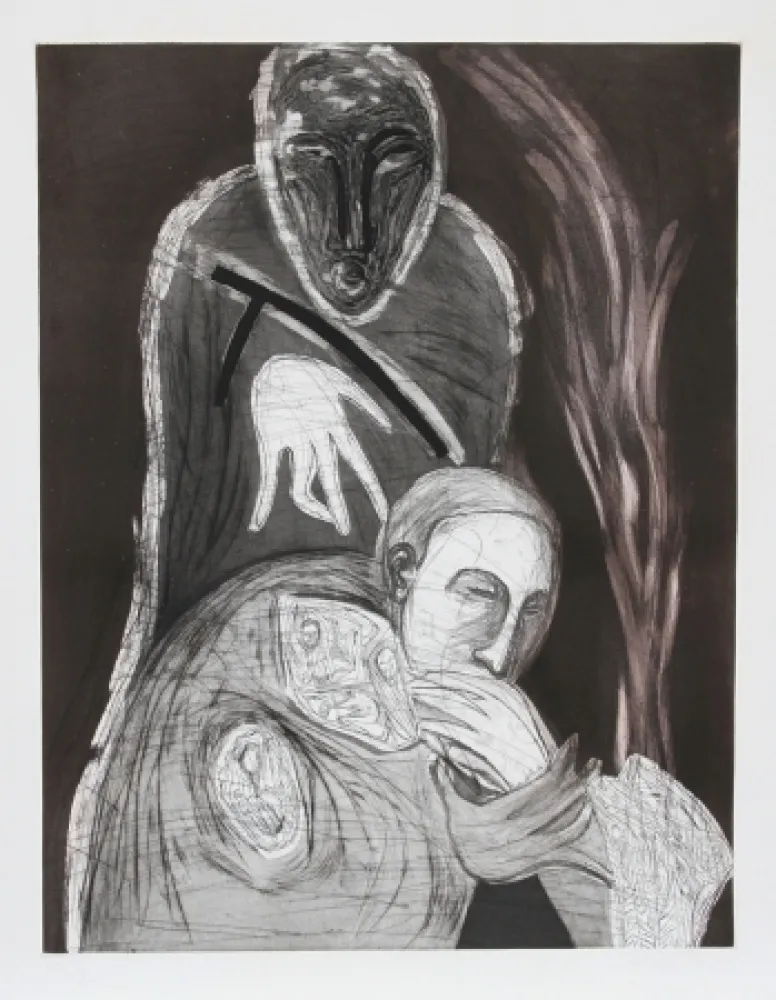 Etching And Aquatint Paladino - Ex-Giganti All'alba