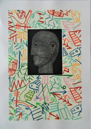 Woodcut Paladino - Forme e figure