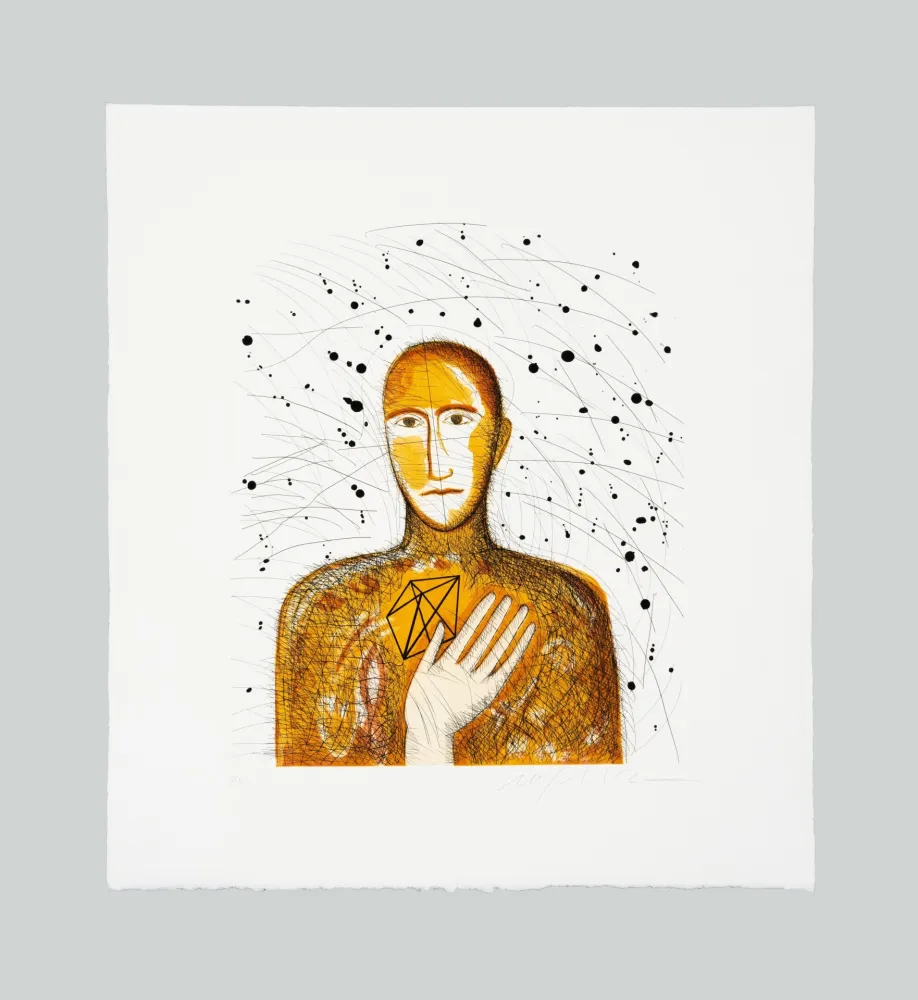 Etching And Aquatint Paladino - Geometrico