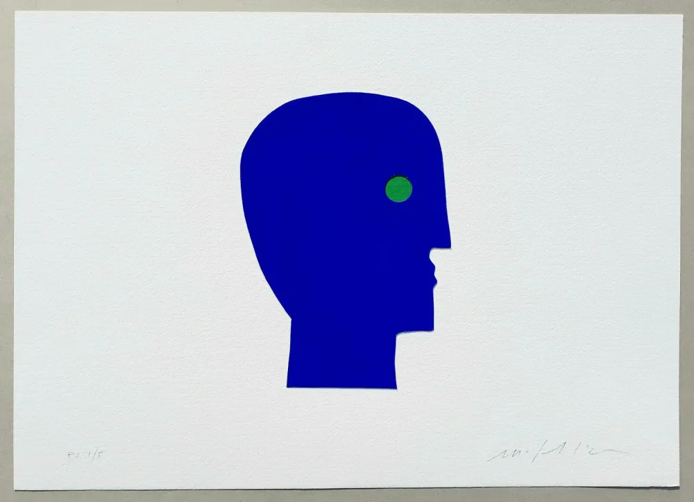 Screenprint Paladino - I volti