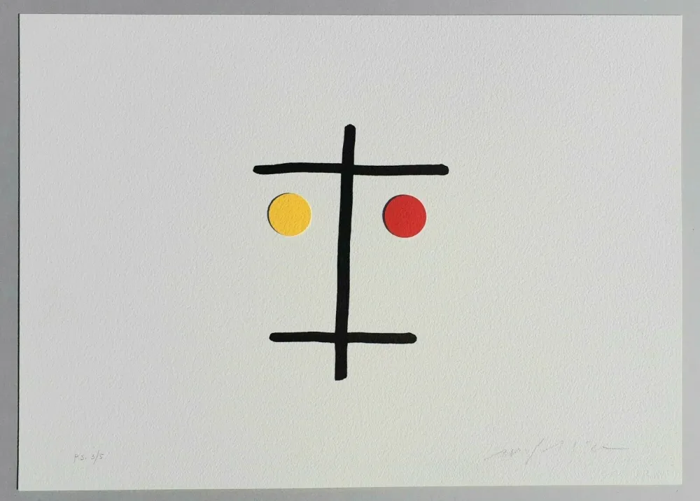 Screenprint Paladino - I volti