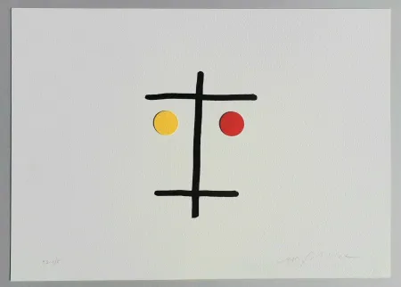 Screenprint Paladino - I volti