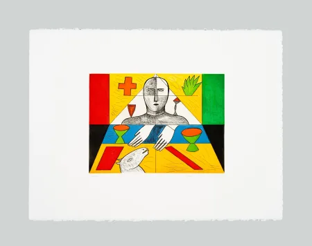 Etching And Aquatint Paladino - Matematico 1