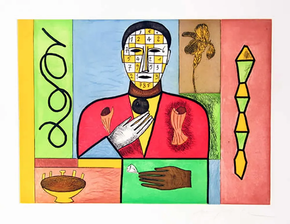 Etching And Aquatint Paladino - Mathematico 2