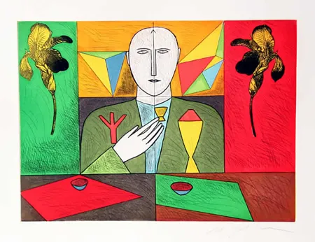 Etching And Aquatint Paladino - Mathematico 5