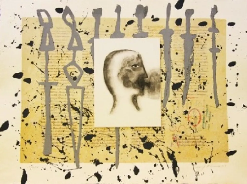 Etching And Aquatint Paladino - Rabanus Maurus