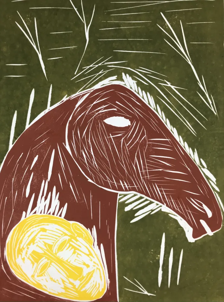 Linocut Paladino - Senza titolo