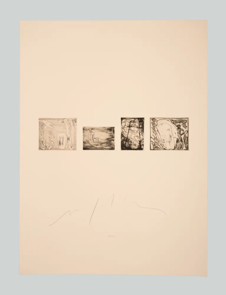 Etching Paladino - Senza titolo