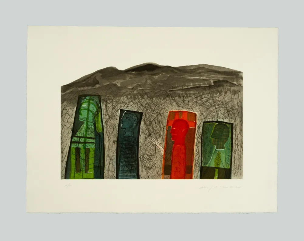 Etching And Aquatint Paladino - Sguardo a destra