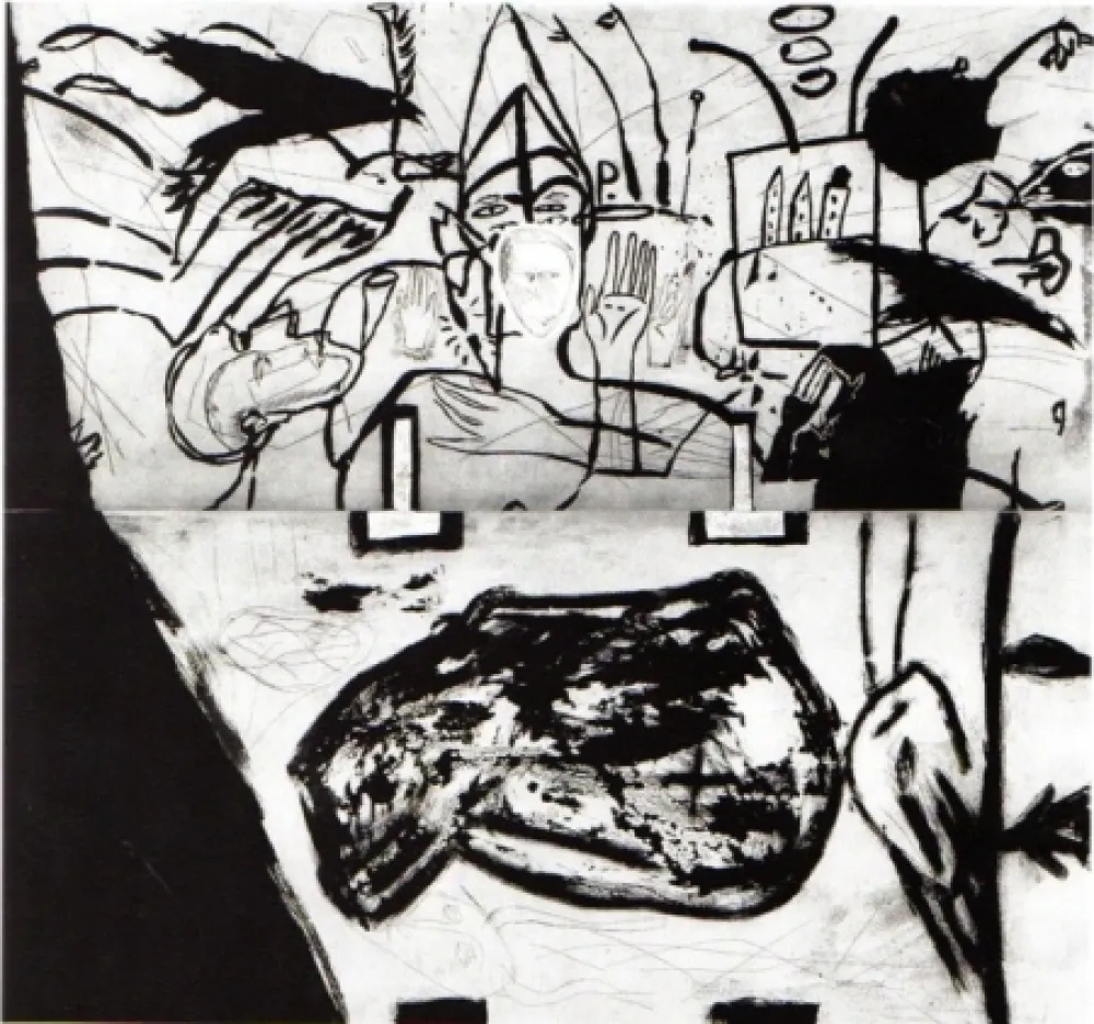 Aquatint Paladino - Small Town