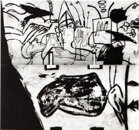 Aquatint Paladino - Small Town