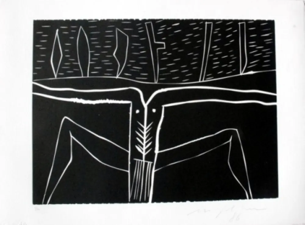 Linocut Paladino - Terra tonda africana 4