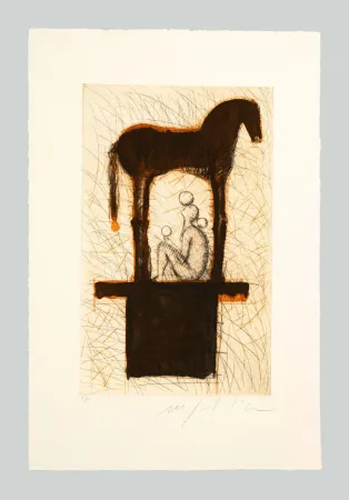 Aquatint Paladino - Viaggio (I)