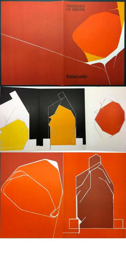 Lithograph Palazuelo - DERRIÈRE LE MIROIR N° 184. PALAZUELO. Mars 1970.
