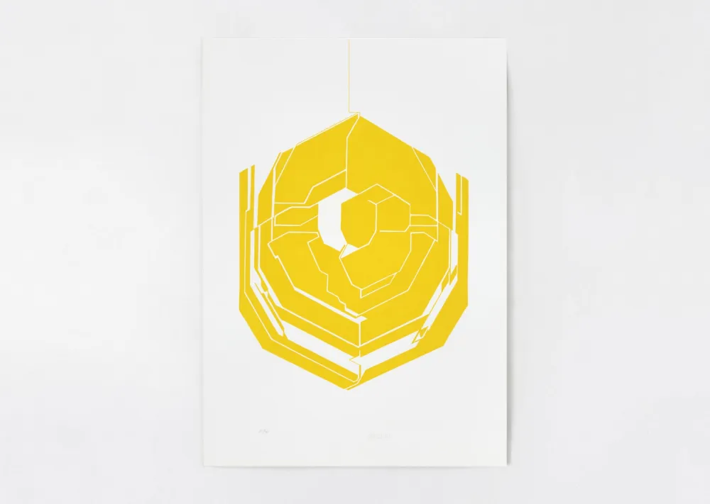 Lithograph Palazuelo - Emblema I (jaune)