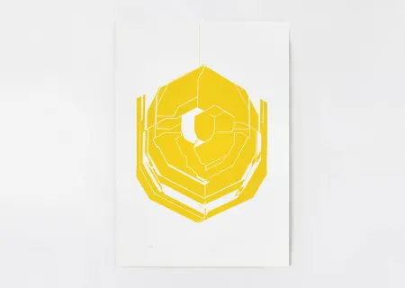 Lithograph Palazuelo - Emblema I (jaune)