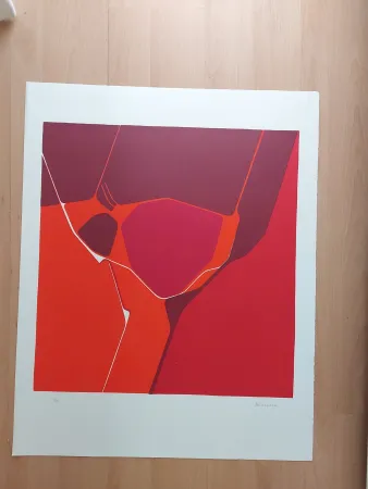 Lithograph Palazuelo - MOIS DU COEUR