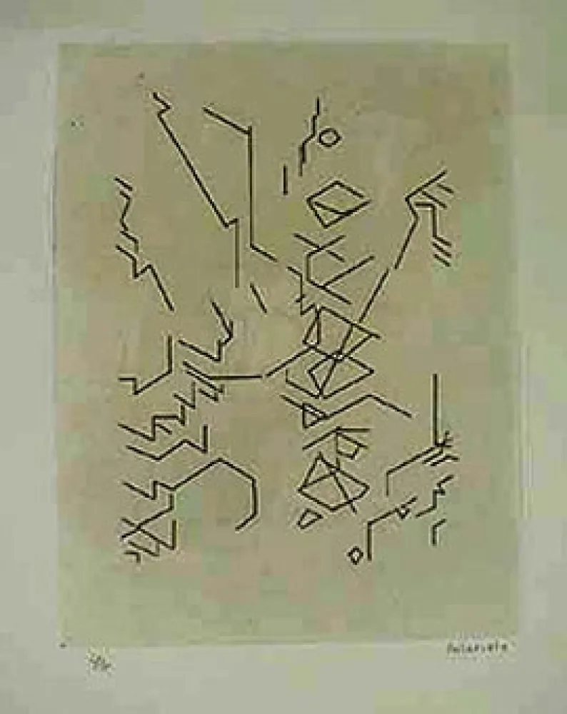 Etching And Aquatint Palazuelo - SCRIPT I