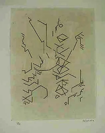Etching And Aquatint Palazuelo - SCRIPT I