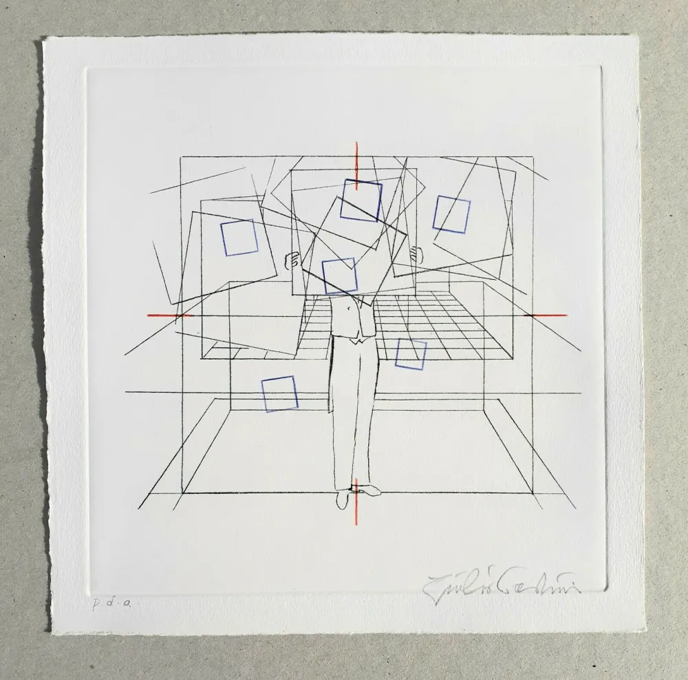 Etching Paolini - Cinque esercizi di stile (tav. A)