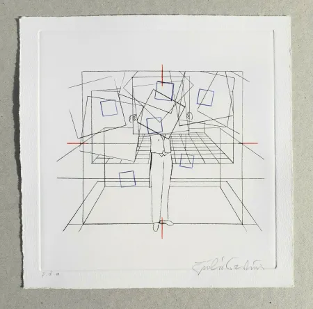 Etching Paolini - Cinque esercizi di stile (tav. A)