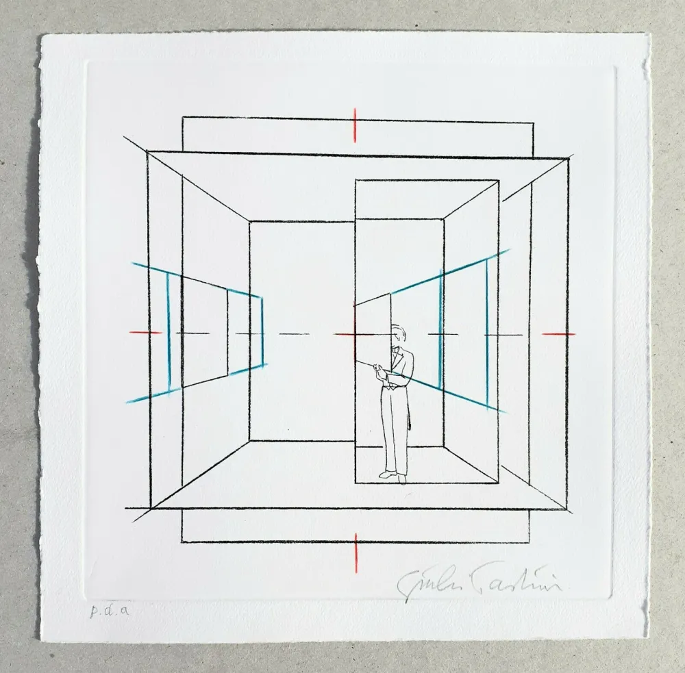 Etching Paolini - Cinque esercizi di stile (tav. B)