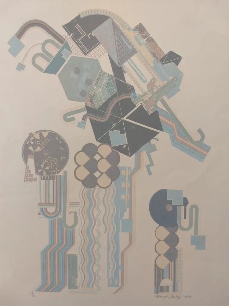 Lithograph Paolozzi - Construction