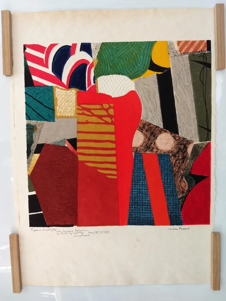 Linocut Papart - 1972