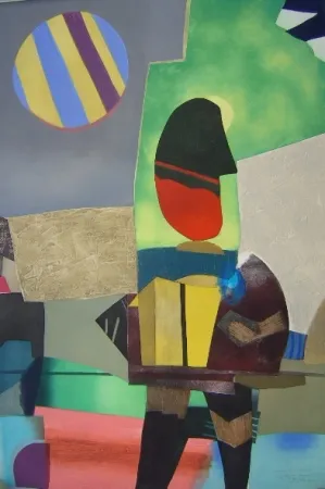 Aquatint Papart - Accordion PLayer