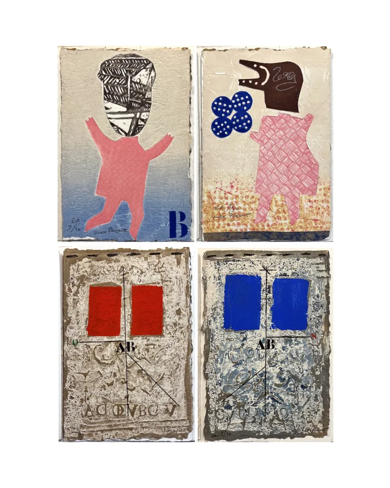 Illustrated Book Papart - AU BORD EXTRÊME. Quatre gravures signées de Max Papart et James Coignard. Avec suite supplémentaire signée (1983)