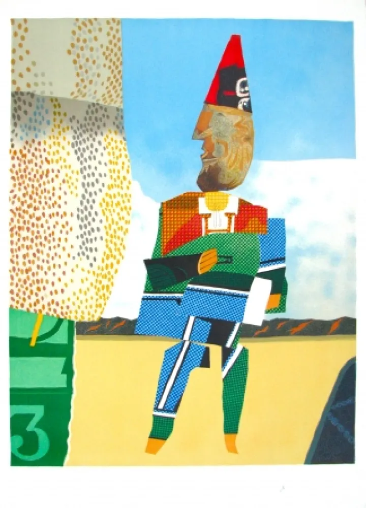 Lithograph Papart - Clown III