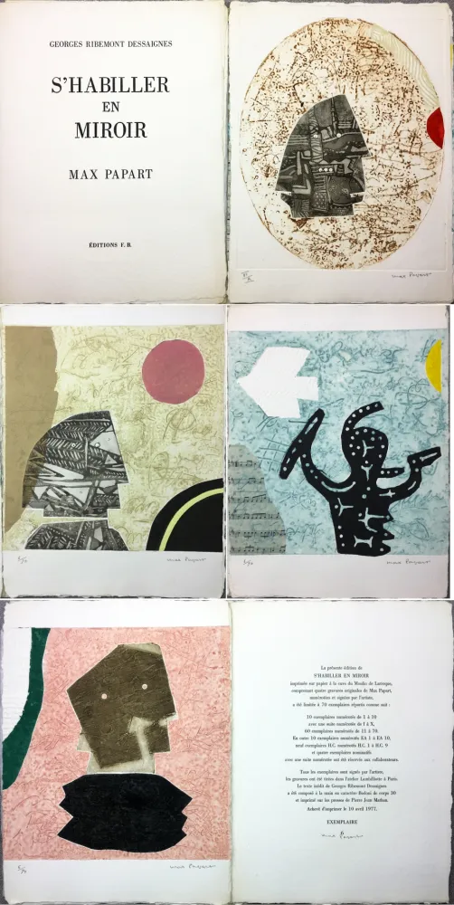 Illustrated Book Papart - G. Ribement Dessaigne : S 'HABILLER EN MIROIR (1977)