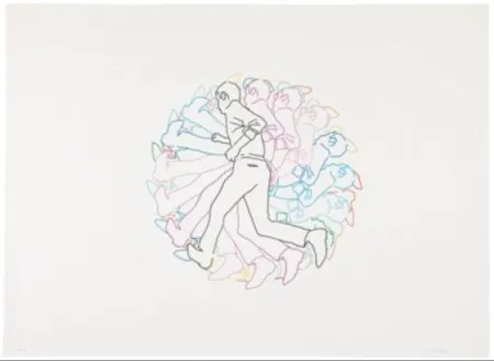 Lithograph Paris - Movimiento afectado 5