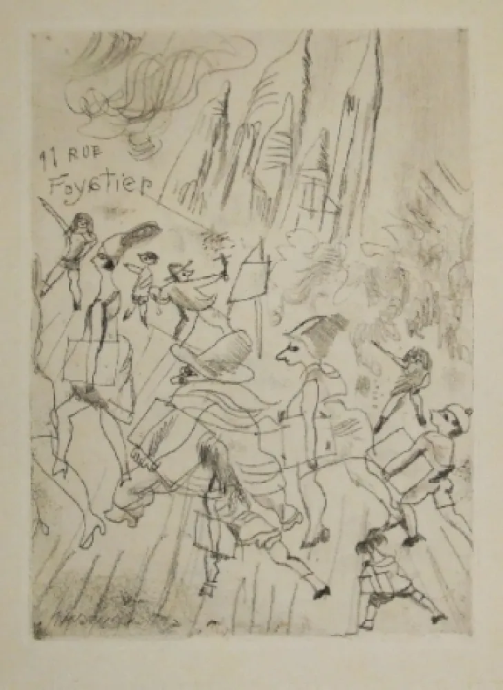 Etching Pascin - 11 rue Foyatier