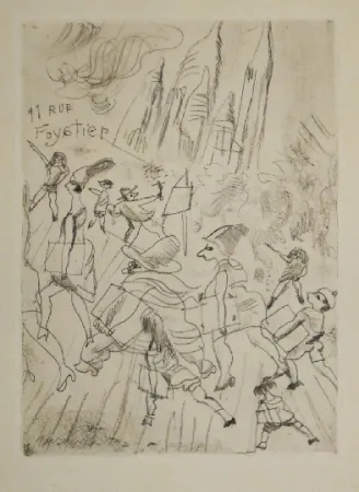 Etching Pascin - 11 rue Foyatier