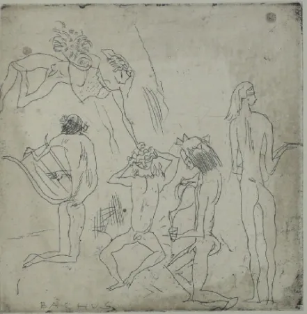 Drypoint Pascin - Bacchus