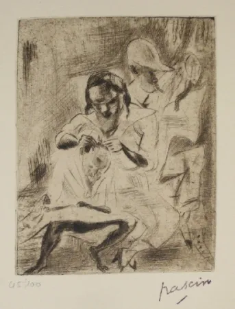 Drypoint Pascin - Chercheuse de poux