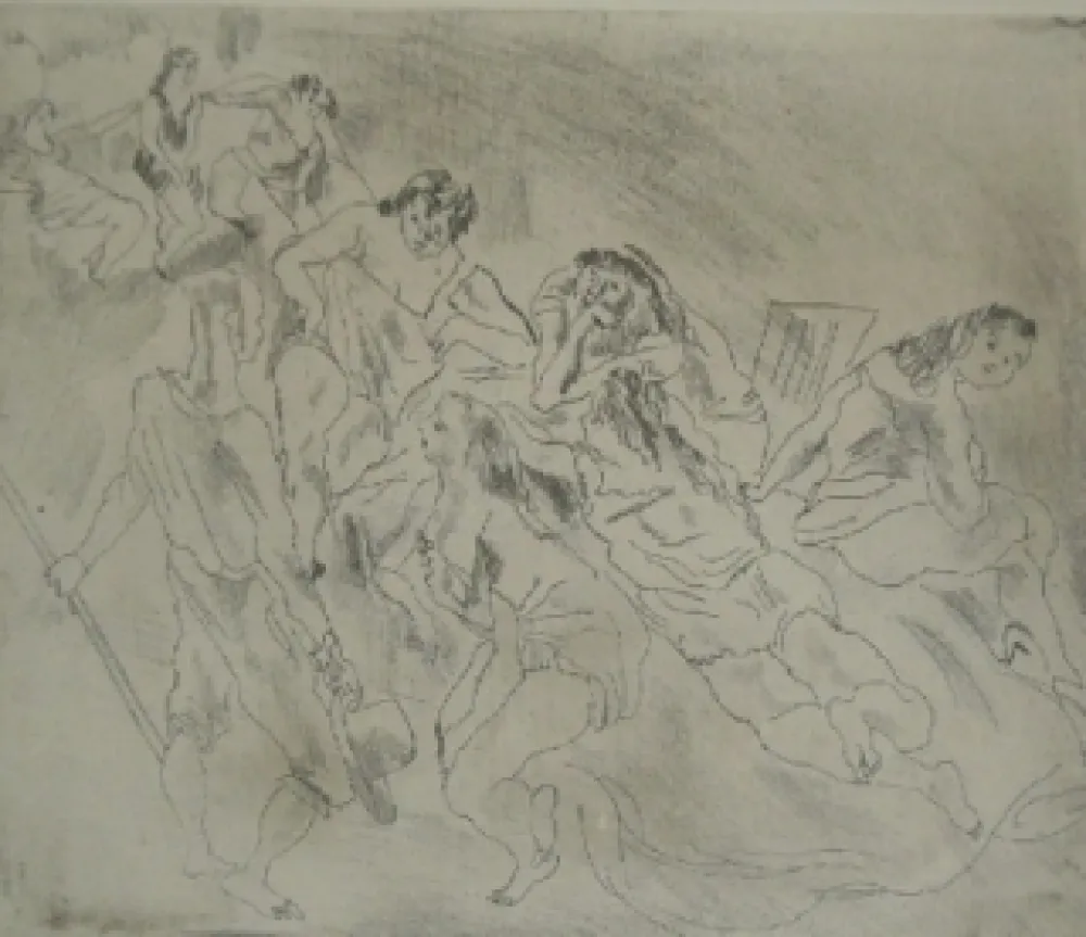 Etching Pascin - Encore l'Enfant Prodige