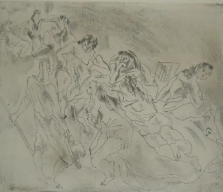 Etching Pascin - Encore l'Enfant Prodige