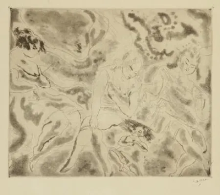 Etching And Aquatint Pascin - Femmes et enfant