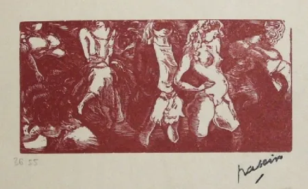 Lithograph Pascin - Filles de la nuit