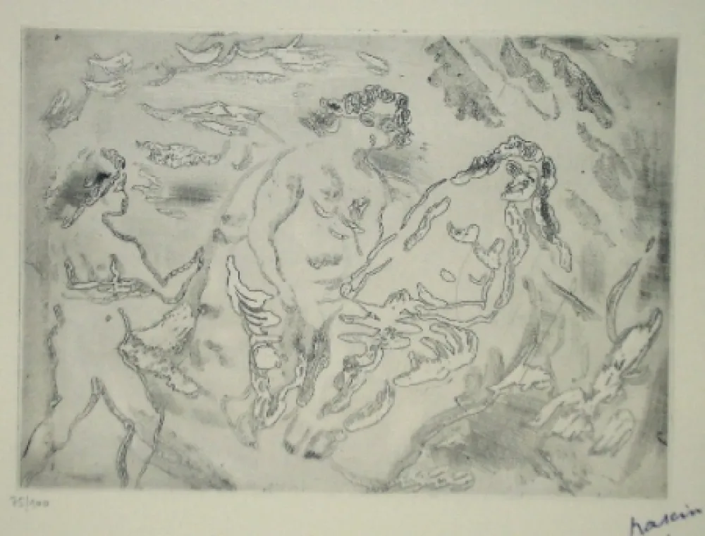 Etching Pascin - Jeunes filles