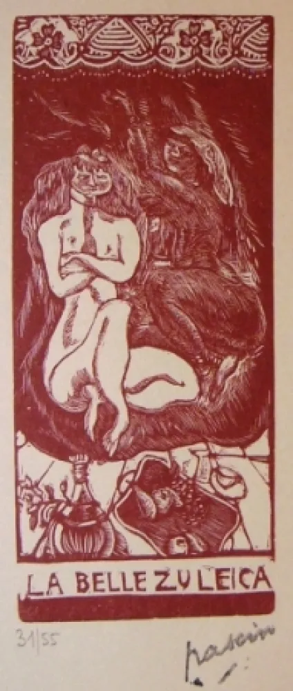 Lithograph Pascin - La belle Zuleica