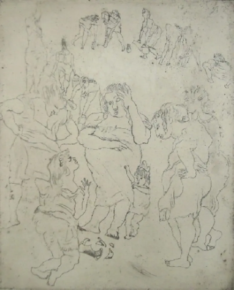 Etching Pascin - La cruche cassée